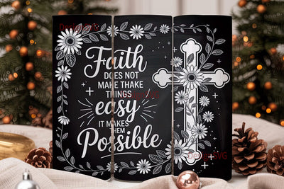 Faith Tumbler Wrap PNG Sublimation DesignSVG 