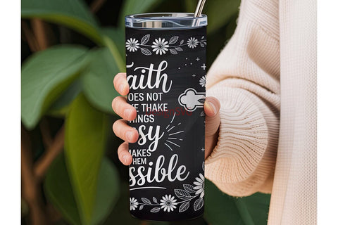 Faith Tumbler Wrap PNG Sublimation DesignSVG 