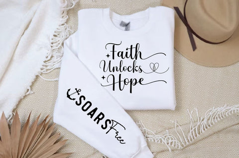 Faith Unlocks Hope Sleeve SVG Design, Christian Sleeve SVG, Faith SVG Design, Jesus Sleeve SVG SVG Regulrcrative 