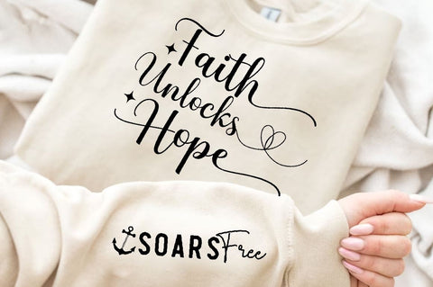 Faith Unlocks Hope Sleeve SVG Design, Christian Sleeve SVG, Faith SVG Design, Jesus Sleeve SVG SVG Regulrcrative 