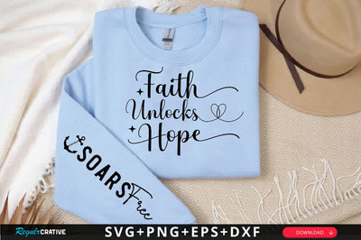 Faith Unlocks Hope Sleeve SVG Design, Christian Sleeve SVG, Faith SVG Design, Jesus Sleeve SVG SVG Regulrcrative 