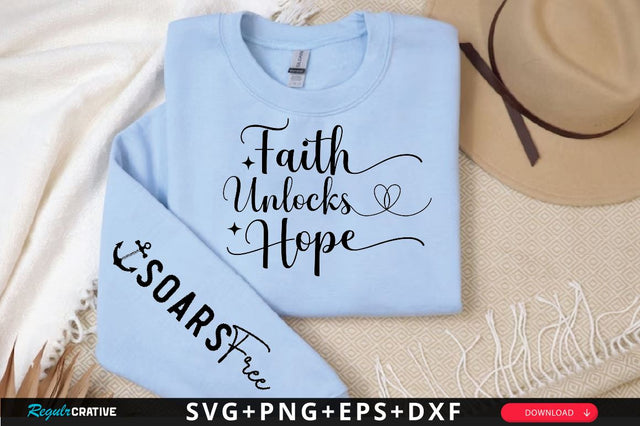 Faith Unlocks Hope Sleeve SVG Design, Christian Sleeve SVG, Faith SVG Design, Jesus Sleeve SVG SVG Regulrcrative 