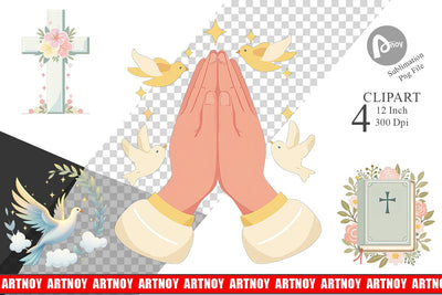 Faithful Pastels Clipart Sublimation artnoy 