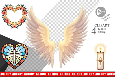 Faithful Pastels Clipart Sublimation artnoy 