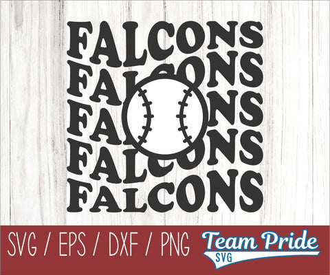 Falcons Baseball SVG Digital Download Printable - SVG, EPS, DXF, PNG 2 SVG Team Pride SVG 