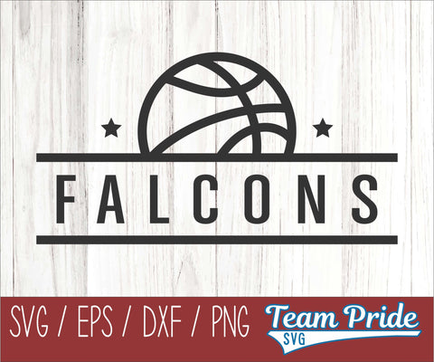 Falcons Basketball SVG Digital Download Printable - SVG, EPS, DXF, PNG 2 SVG Team Pride SVG 