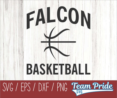 Falcons Basketball SVG Digital Download Printable - SVG, EPS, DXF, PNG SVG Team Pride SVG 