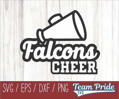 Falcons Cheer SVG Digital Download Printable - SVG, EPS, DXF, PNG SVG Team Pride SVG 