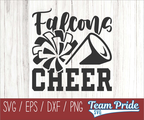 Falcons Cheer SVG Printable Digital Download SVG, EPS, DXF, PNG SVG Team Pride SVG 