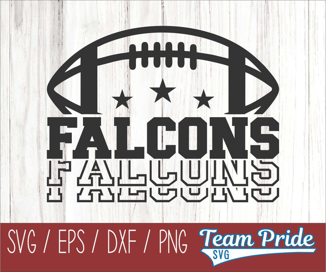 Falcons Football SVG Digital Download Printable - SVG, EPS, DXF, PNG SVG Team Pride SVG 