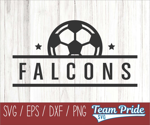 Falcons Soccer SVG Digital Download Printable - SVG, EPS, DXF, PNG SVG Team Pride SVG 