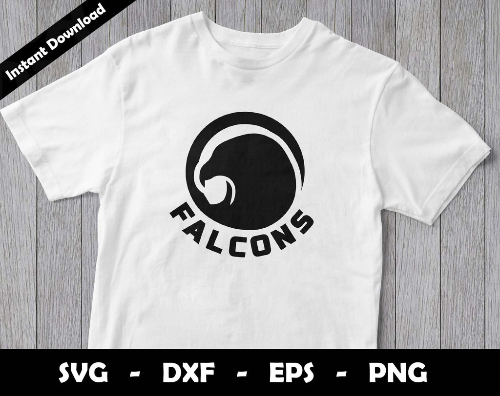 Falcons SVG Cut File, Falcons logo SVG Design, Falcons Football Mascot ...