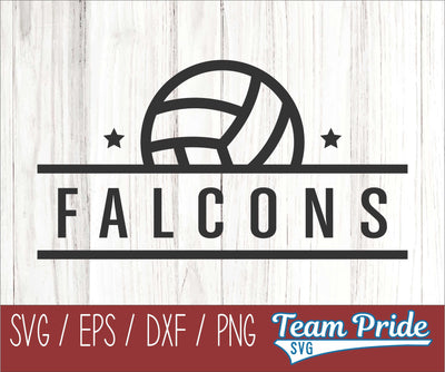 Falcons Volleyball SVG Digital Download Printable - SVG, EPS, DXF, PNG 2 SVG Team Pride SVG 