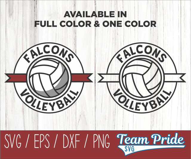 Falcons Volleyball SVG Digital Download Printable - SVG, EPS, DXF, PNG SVG Team Pride SVG 