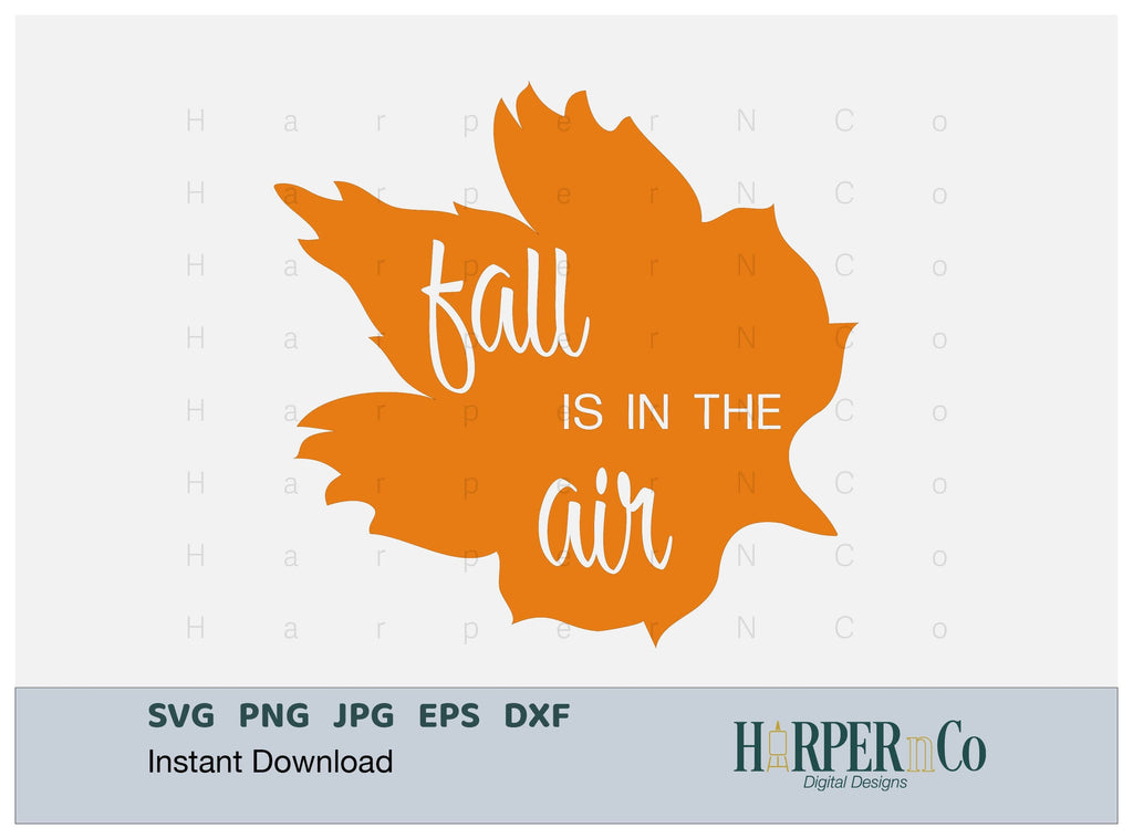 Fall Air Leaf SVG PNG Cut EPS File - So Fontsy