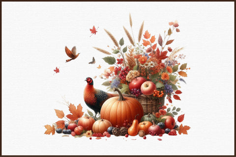 Fall and Thanksgiving Clipart Bundle Sublimation designartist 