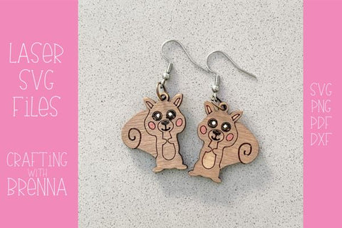 Fall and Winter Animals Earrings Bundle Laser SVG File SVG Crafting With Brenna 