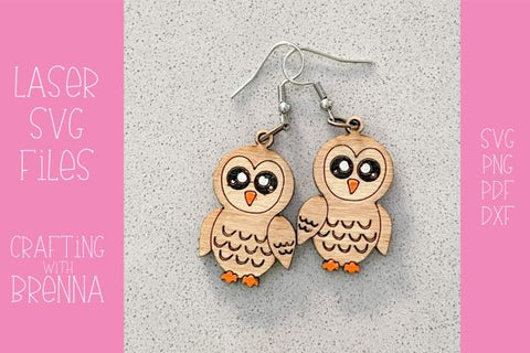 Fall and Winter Animals Earrings Bundle Laser SVG File SVG Crafting With Brenna 