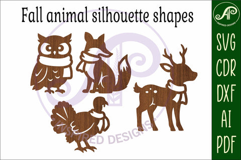 fall animals laser cut outs SVG file SVG APInspireddesigns 