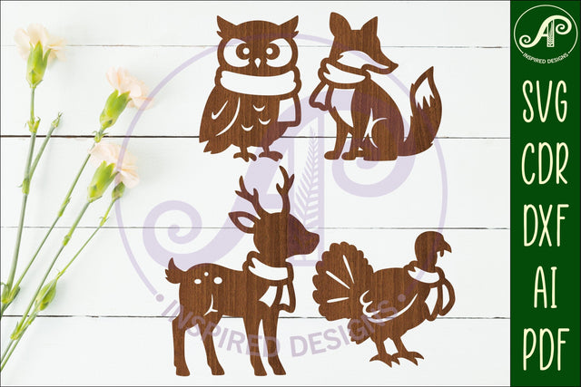 fall animals laser cut outs SVG file SVG APInspireddesigns 