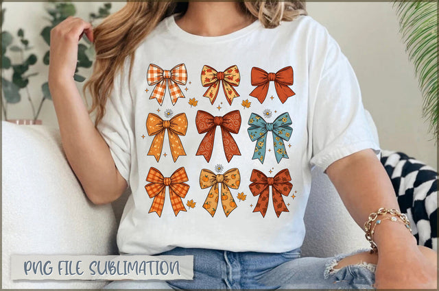 Fall Autumn Bow Coquete PNG Sublimation Shetara Begum 