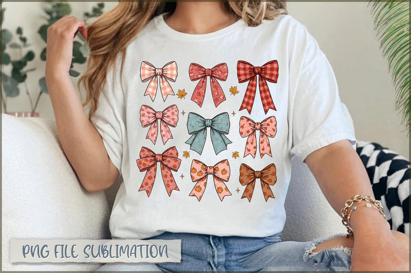 Fall Autumn Bow Coquete PNG Sublimation Shetara Begum 