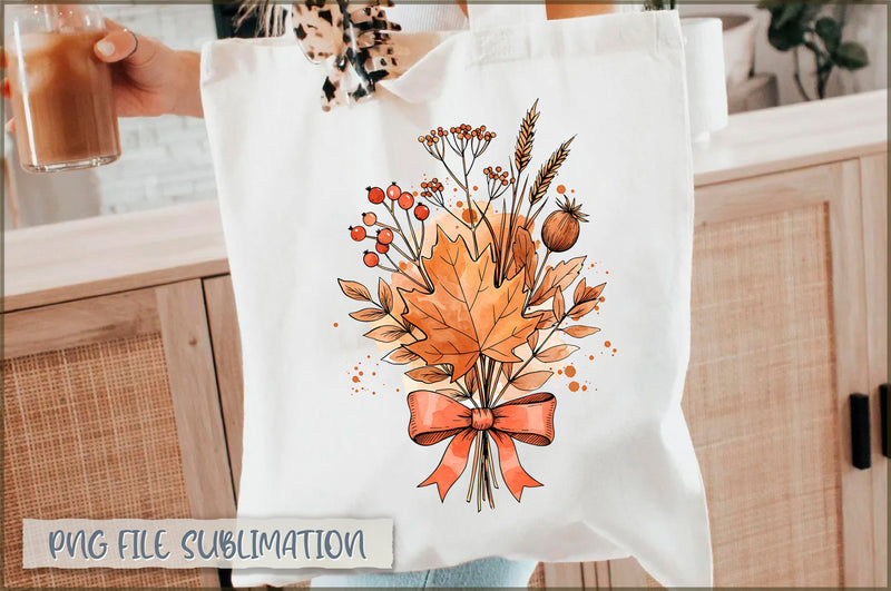 Fall Autumn Flower Tote Bag Sublimation Shetara Begum 