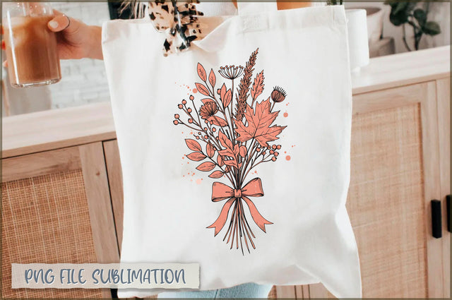 Fall Autumn Flower Tote Bag Sublimation Shetara Begum 