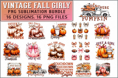 Fall Autumn Girly Sublimation Bundle Sublimation Shetara Begum 