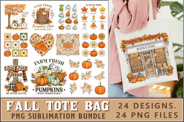 Fall Autumn Tote Bag Bundle Sublimation Shetara Begum 