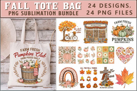 Fall Autumn Tote Bag Bundle Sublimation Shetara Begum 