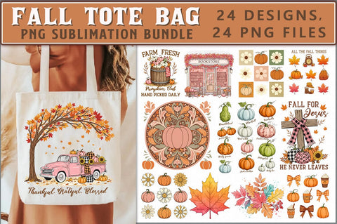 Fall Autumn Tote Bag PNG Bundle Sublimation Shetara Begum 