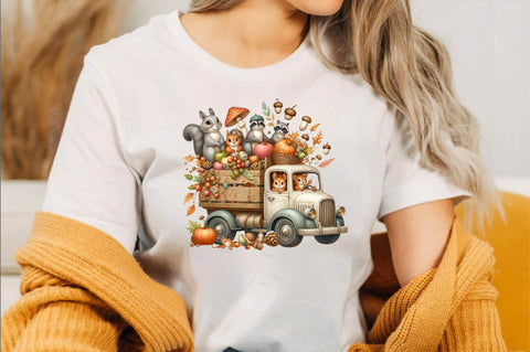 Fall Autumn Truck Sublimation Clipart Bundle Sublimation SVGArt 