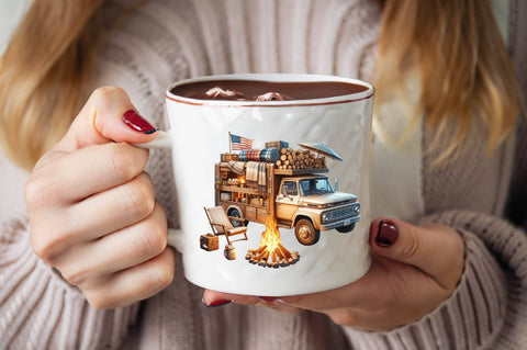 Fall Autumn Truck Sublimation Clipart Bundle Sublimation SVGArt 