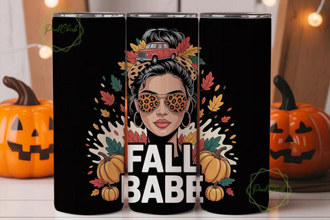 Fall Babe 20oz Tumbler Wrap Sublimation PixelChick 