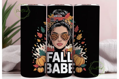 Fall Babe 20oz Tumbler Wrap Sublimation PixelChick 