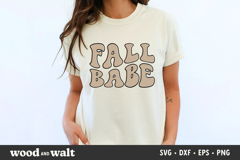 Fall Babe SVG | Retro Fall SVG SVG Wood And Walt 