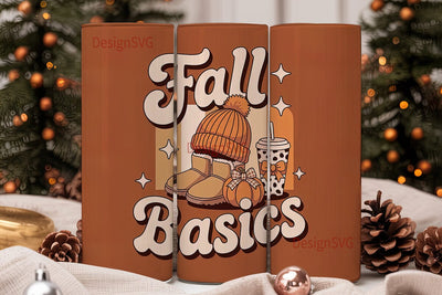 Fall Basics 20oz Tumbler Design Sublimation DesignSVG 