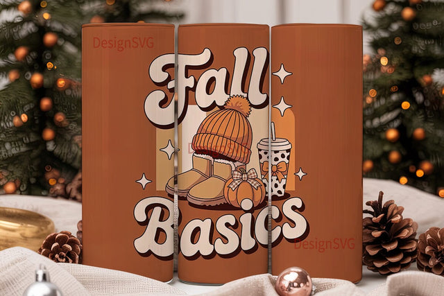 Fall Basics 20oz Tumbler Design Sublimation DesignSVG 