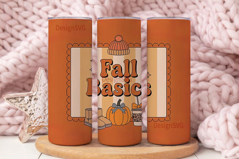 Fall Basics 20oz Tumbler Design Sublimation DesignSVG 