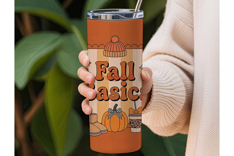 Fall Basics 20oz Tumbler Design Sublimation DesignSVG 