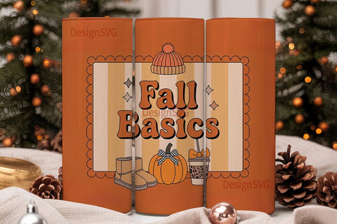 Fall Basics 20oz Tumbler Design Sublimation DesignSVG 