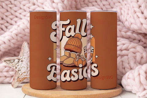 Fall Basics 20oz Tumbler Design Sublimation DesignSVG 