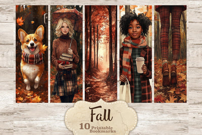 Fall Bookmark | Autumn Printable Bundle SVG GlamArtZhanna 