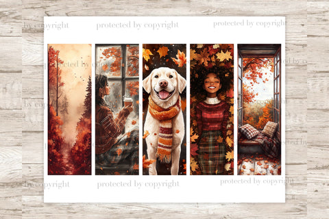 Fall Bookmark | Autumn Printable Bundle SVG GlamArtZhanna 