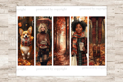 Fall Bookmark | Autumn Printable Bundle SVG GlamArtZhanna 