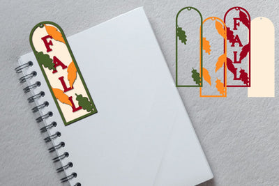 Fall Bookmark Papercut Layered 3D Paper zafrans studio 