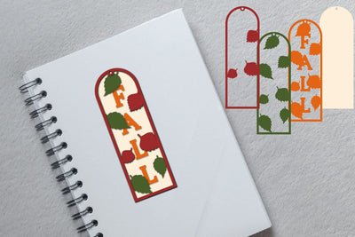 Fall Bookmark Papercut Layered SVG zafrans studio 