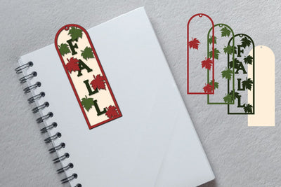 Fall Bookmark Papercut Layered SVG zafrans studio 