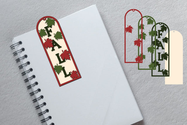 Fall Bookmark Papercut Layered SVG zafrans studio 